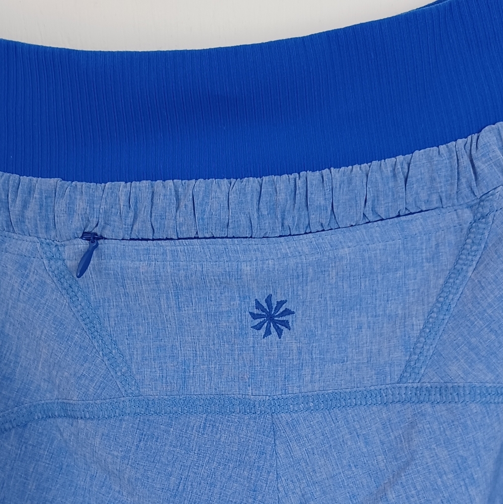 ATHLETA ALLEGRO CAPRI PANTS W/CINCHABLE LEGS SIZE 8 STYLE #405068 HEATHER BLUE - Picture 7 of 16